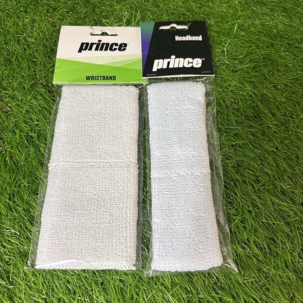 Prince Wristbands And Head Band‎ Set Tennis Pickleball Sports White
